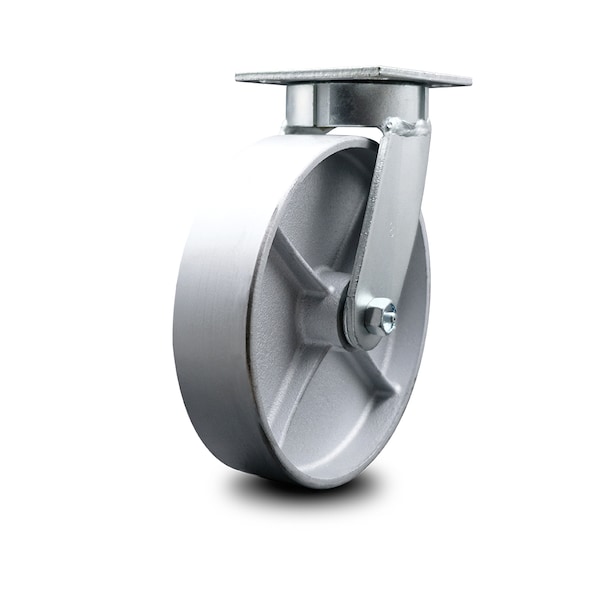 8 Inch Kingpinless Semi Steel Wheel Swivel Top Plate Caster